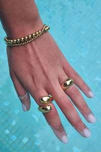 All Clothing: Pure Steel Ring Soft Bubbly Gold
