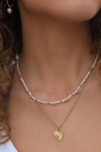 Jewellery 1: Short Chain Miniature Gold Glass Beads