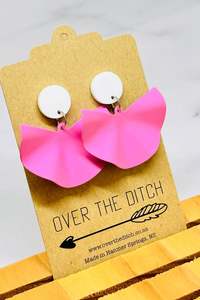 Over The Ditch: Pink Fan Dangles