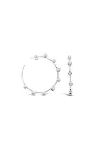 Sterling Silver Freshwater Pearl Hoop Stud Earrings