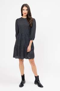 All Clothing: Freda Dress Ink Polka Dot