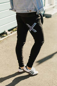 Apartment Pants Black With Marine Blue Shadow X