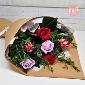 Berry Bliss Rose Bouquet - Half Dozen - 6 Stems