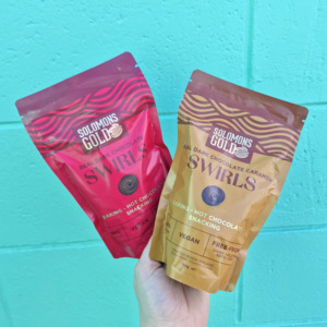 Farewell Click Image: Solomons Gold Chocolate Swirls 150g