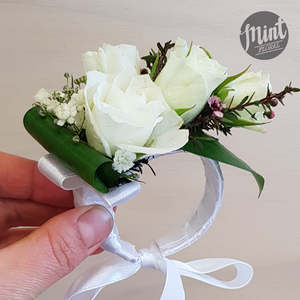 Roses Click On Images: School Ball Wrist Corsage - Ribbon Band
