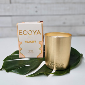 Bodycare Candles Aromatherapy Click Image: Ecoya Holiday Collection Limited Edition - PEACHY Large Goldie Candle