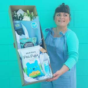 Nationwide Menu: Beautiful Blue Floral Gift Box