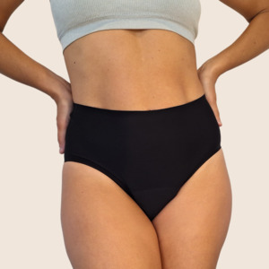 Postpartum Care: Black & Nude Seamless High Waist Underwear | Moderate Protection | Sizes 10 to 18