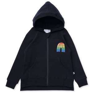 Minti Stripey Rainbow Furry Zip Up