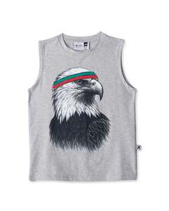 Summer 2526 Boys Tanks: Minti Athletic Eagle Sleeveless Tee