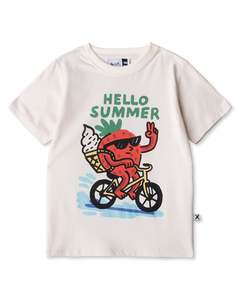 Summer 2526 Boys Tees: Minti Biking Strawberry Tee