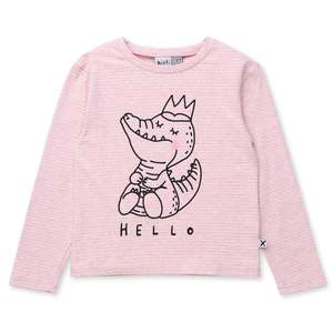 Girls Long Sleeve Tees: Minti Crown Croc Tee