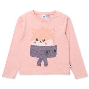 Girls Long Sleeve Tees: Minti Happy Hamster Tee