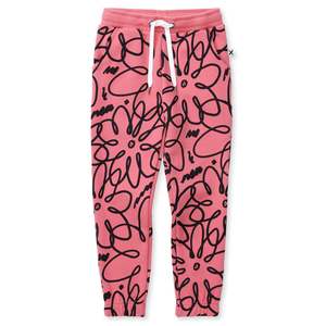 Minti Flower Outline Furry Trackies