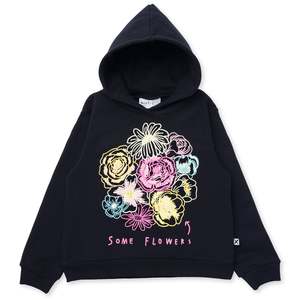 Girls Hoodies: Minti Some Flowers Furry Hood