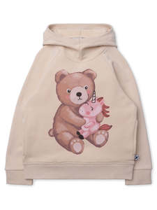 Girls Hoodies: Minti Teddy And Unicorn Furry Hood