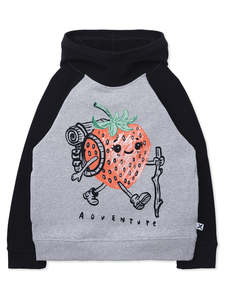 Girls Hoodies: Minti Strawberry Adventurer Furry Hood