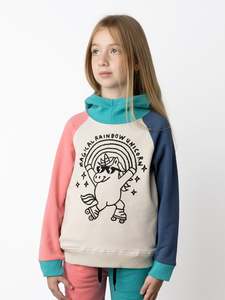 Winter 2026 Girls Hoods: Minti Magical Rainbow Unicorn Furry Hood