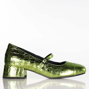 37 SAMPLE - EMBER/CHARTREUSE METALLIC