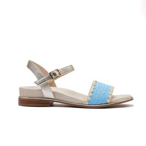 37 SAMPLE - WAVE/BLUE RAFFIA