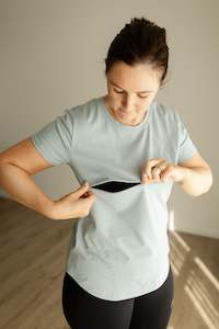 Short Sleeve: Essentials Front Zip Tee