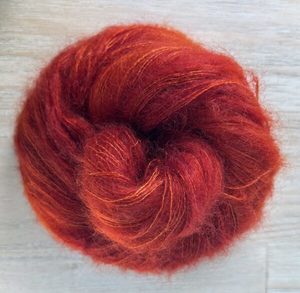 Products: Kid Mohair & Silk - Flame Thrower - Miro Yarns Hand Dyed Yarn New Zealand