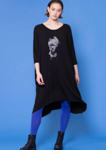 Gaard: CLEARANCE Ava Dress - Inside Print on Black