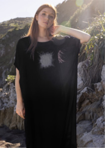 Harper Xavier: Loyalty Dress - Scribble Print on Black