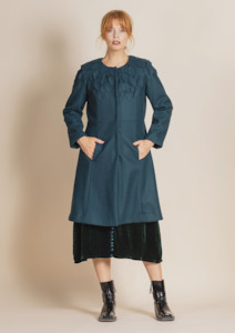 Megan Salmon: Paddington Noble Coat - Petrol