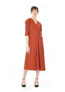 CLEARANCE Somersault 40s Dress - Burnt Orange