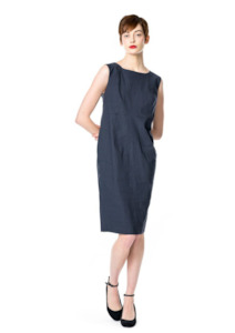 Megan Salmon: CLEARANCE Somersault Tailored Shift Dress - Navy