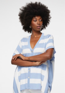 Spring Summer 22 23: CLEARANCE Poncho Cardi - Periwinkle