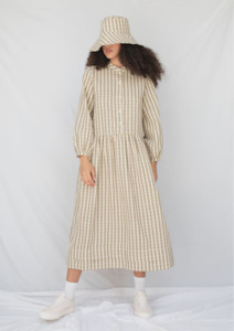 Spring Summer 22 23: CLEARANCE Otis Dress - Olive Gingham