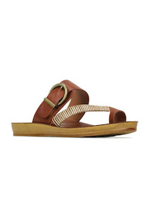 Los Cabos: Bria Sandals - Cognac