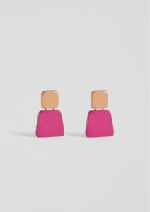Staun Drop Earrings - Magenta