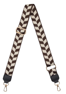 Spring Summer 2024: Bag Strap - Chevron Espresso + Cream