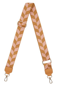Spring Summer 2024: Bag Strap - Chevron Clay + Blush