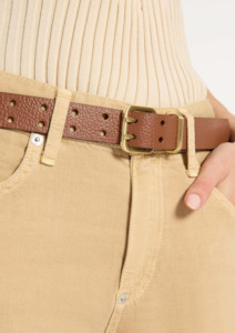 Belts: Barely Moving Belt - Tan / Gold