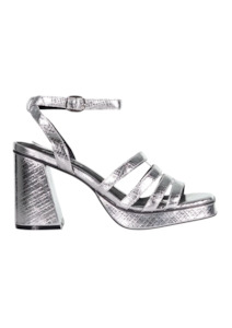 Heels: Monet Heels - Silver Lizard Emboss