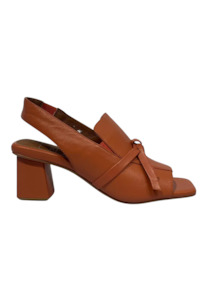 Heels: CLEARANCE Aragosta Vitello Heels - Orange