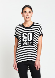 So What Cocoon Tee - Black / White