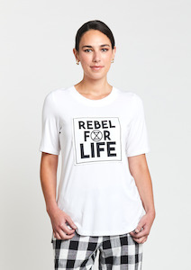 Rebel For Life Tee - White
