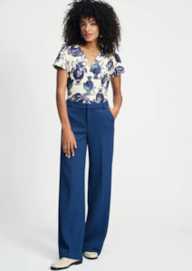 Wide Leg Pant - Sapphire Blue