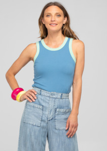 Boom Shankar: Bellissimo Tank Top - Dusty Blue