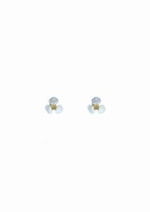 Flower Petal Earrings - White