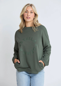 Newport Pocket Crew Sweater - Winter Moss