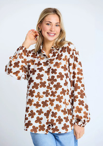 Autumn Winter 2025: Charlotte Shirt - Cocoa Bloom