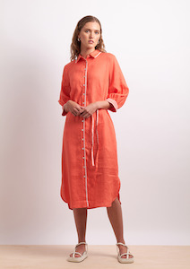 Ric Rac Shirt Dress - Calypso