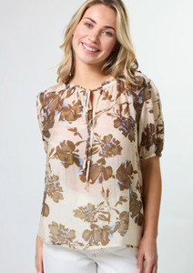 All Clothing: Arlo Blouse - Copper Cornflower