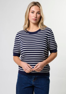 Charly Knit - Navy & White Stripe
